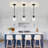 1 - Light Black Modern Pendant Light With Cylinder Clear Hammered Glass Shade-2063528402