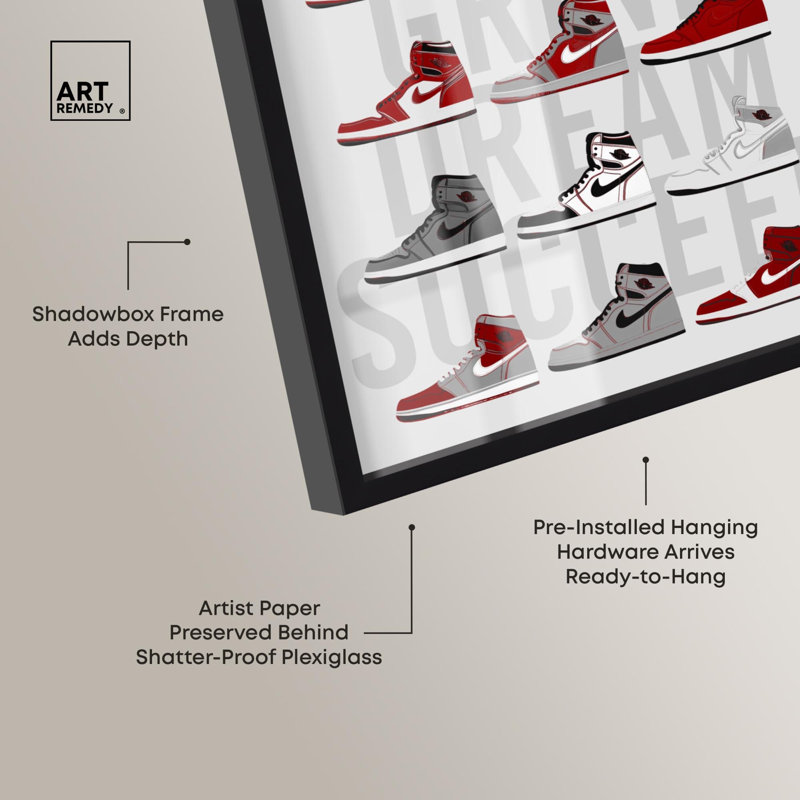 Décoration murale Sneaker Ambition Grind Sneaker, Noir, H 16 po x l 11 po