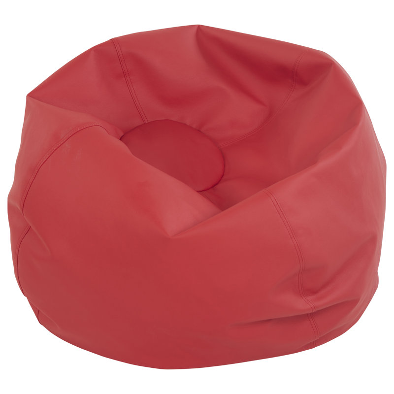 SoftScape Classic Bean Bag, Red, 19" H x 35" W x 35" D