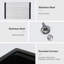 Quartz Kitchen Sink - 33"X22"X9.65" Black Granite Composite Workstation Drop-In Kitchen Sink