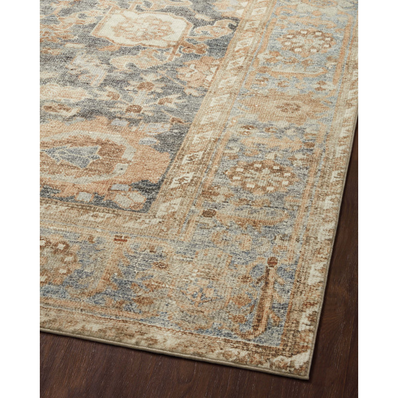 Margot Rectangular Gray Synthetic Easy Care Area Rug