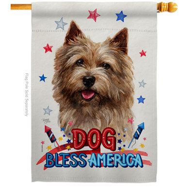 Drapeau de maison Patriotic Norwich Terrier
