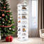 8 tour à chaussures pivotante, 360 °, blanc, espace pour et solution de rangement pour accessoires