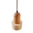 Elegant Adjustable Chandelier, Wooden Body with Travertine Cap, 12 x 7.5 inches | Height Adjustable from 9.4 to 60.6 inches | 1 x E27 Socket (Max 40W, Bulb Not Included) | Beige & Oak Finish, Perfect for Living Room & Dining Areas-1561249348-1561249212