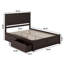 Lit plateforme en bois massif avec pied de lit et tiroirs de rangement Kindig-23568917-23568922