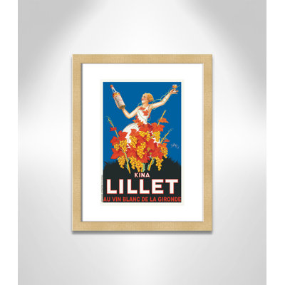 Affiche rétro "Kina Lillet", reproduction encadrée