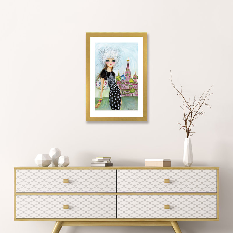 Entertainment, 24" H x 16" W x 1" D, Gold Framed Paper