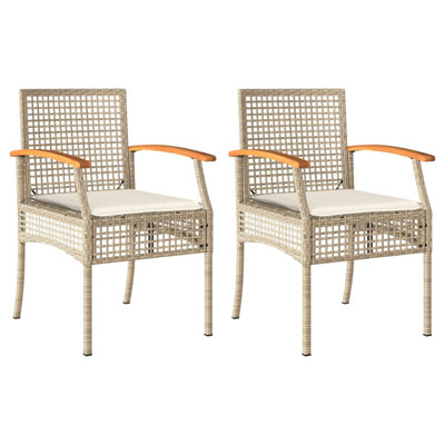 Chaises de patio avec coussins 2 pièces Lark Manor ™