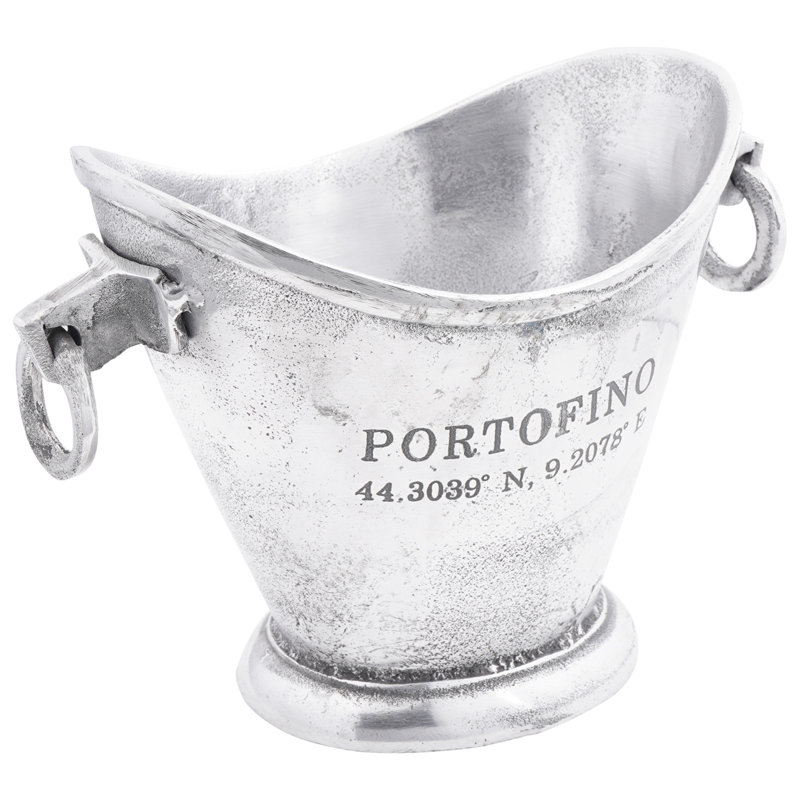  Ice Bucket Silver Aluminium 29 X 16 X 19 Cm Stylish Look