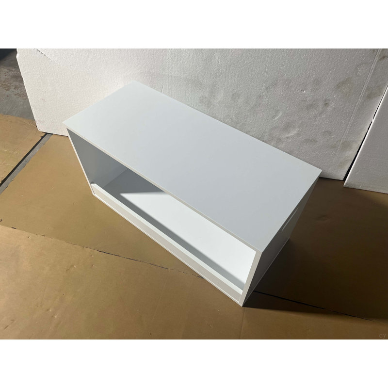 Boîte de rangement ouverte pour enfants, bac de rangement en bois blanc pour jouets en peluche, livres, chambre de bébé ou salle de jeux
