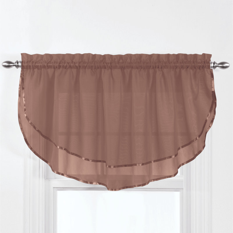 Cantonnière transparente 60 po Penobscot Elegance, Sauge