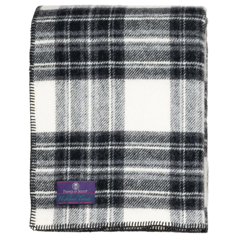 Jeté BIGTHROW, Robe à carreaux gris Stewart