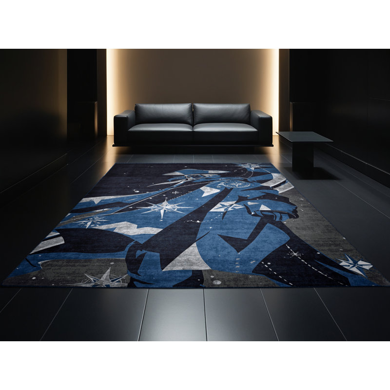 Tapis gris audacieux et éclectique Chaplin Space, 8 x 10