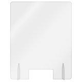Polycarbonate 1 Panel Sneeze Guard with Pass Through Window