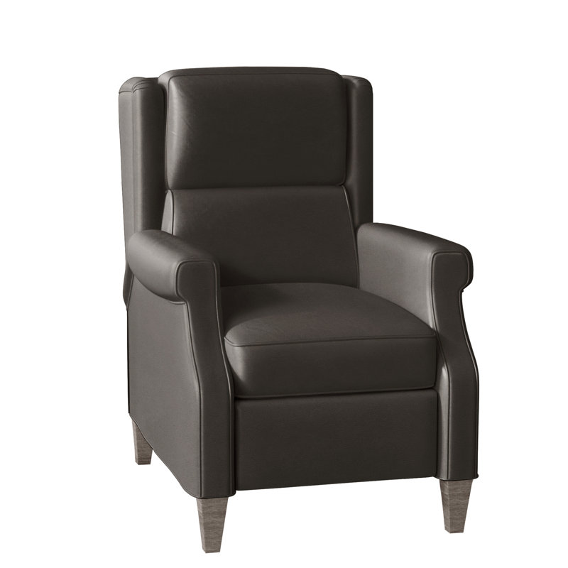 Gallaway Recliner, Aline Fumo Genuine Leather, Stone, Manual