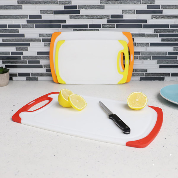 Crestone Plastic Cutting Board, 3 Pieces Dishwasher Safe Cutting