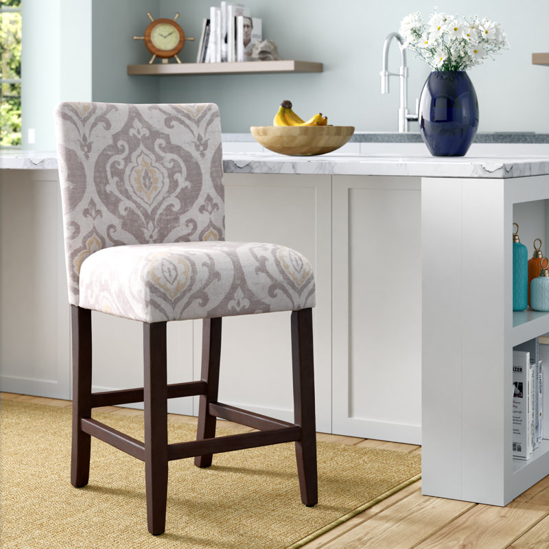 Tabouret de bar et de comptoir Vioria, Tabouret de comptoir (assise de 24 po de hauteur), Brun clair