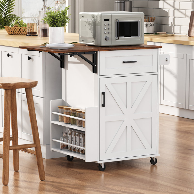 Îlots de cuisine spacieux avec rangement et mobilité