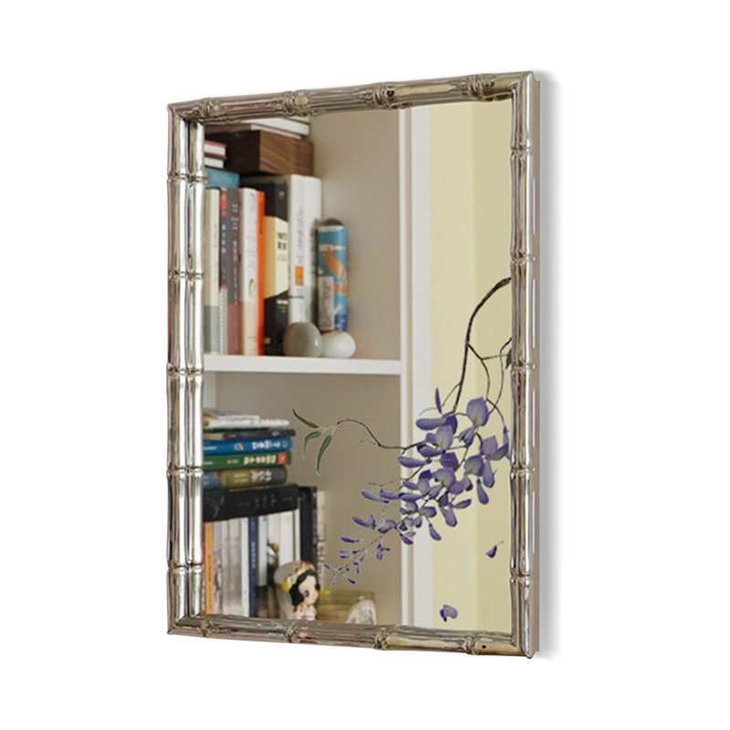 Rectangle Solid Wood Frame Wall Mirror, 15.75"W*19.69"H
