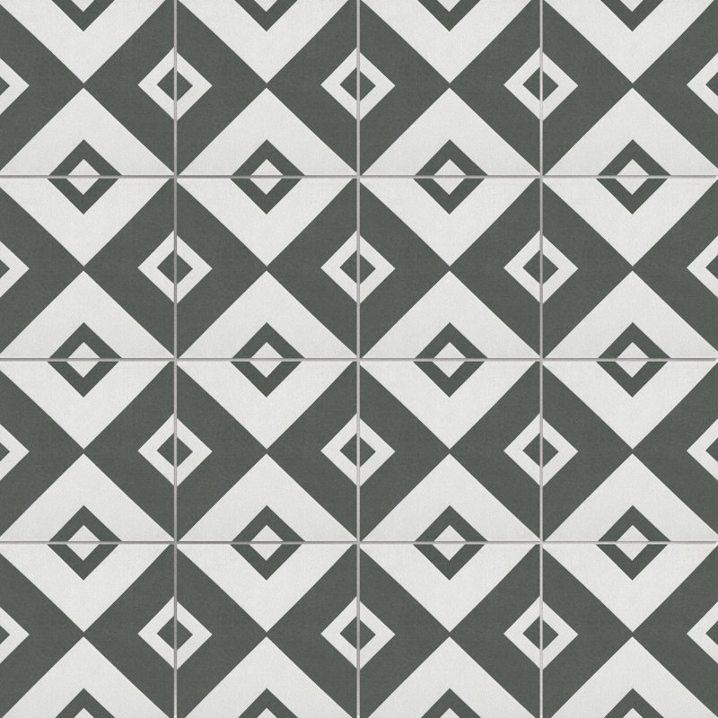 Mini carreau de céramique à motif de mur 4 po x 4 po Twenties Vertex