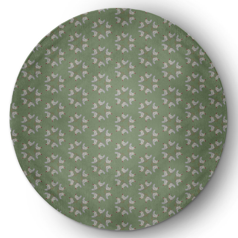Elioth Chenille Geometric Indoor Rug, Round 5'