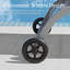 Méridiennes de patio grises - Tissu confortable, à rouille, à séchage rapide, avec roulettes de salon d'extérieur gris. 5 positions réglables, aluminium, revêtement, roues pour le transport, assemblage rapide