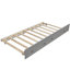 Lit de jour simple en bois avec couchette multifonctionnelle peu encombrante, gris