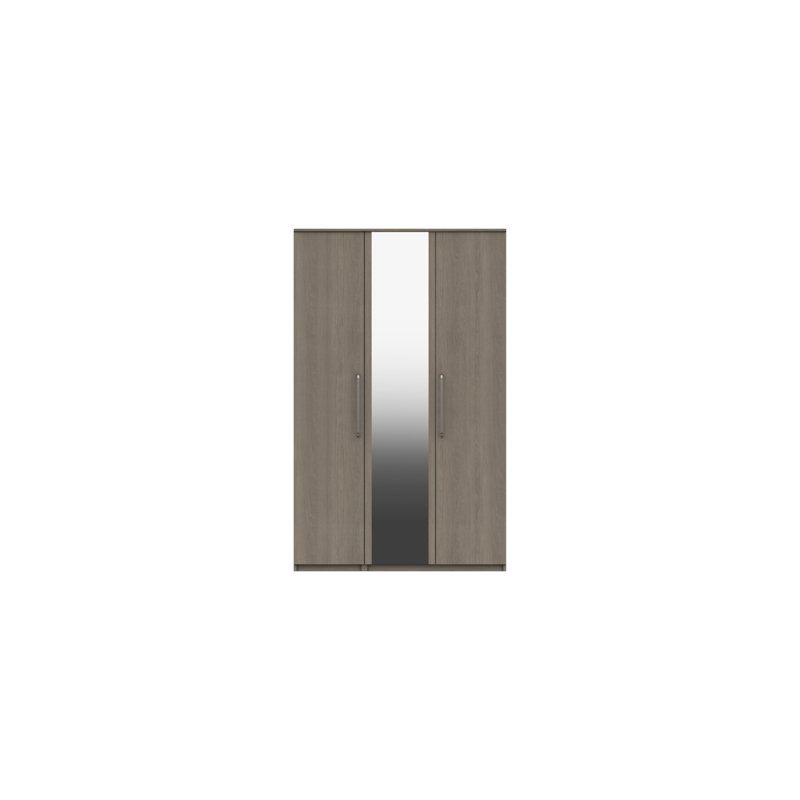 Bushnell 3 Door Manufactured Wood Wardrobe, Grey