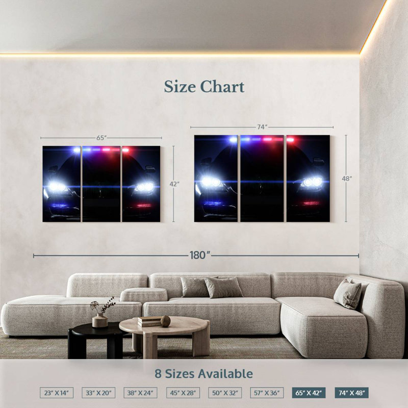 Mehar Police Car, 42" H x 65" W