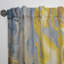 Panneau de rideau simple semi-diaphane abstrait jaune et bleu Marble Waves I-72230761