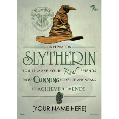 Harry Potter, chapeau de tri, Serpentard, impression