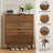 Walnut Shoe Storage Cabinet,Narrow Shoe Cabinet With 2 Flip Drawers,Slim Wood Shoes Cupboard For Entryway