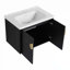Meuble-lavabo à fermeture en douceur avec lavabo