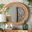 Miroir mural en rotin avec cadre en osier tressé tissé à la main Priscilla-121799004