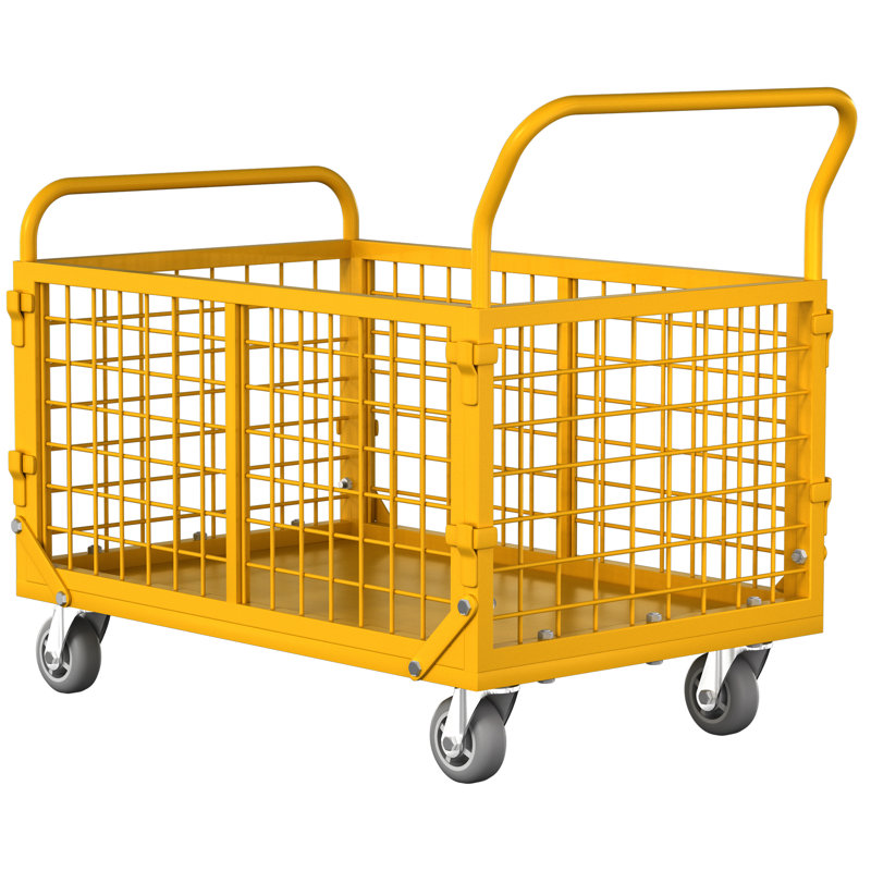 Chariot utilitaire multi-scène avec poignée ergonomique | pour l'industrie, le service de déménagement, le rangement au détail et l'organisation d'ateliers