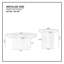 Ensemble de 2 tables basses rondes modernes avec placage de bois, tables d'appoint gigognes pour salon, noir
