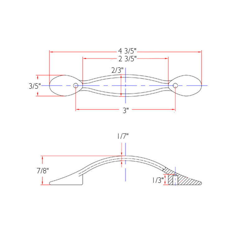 3" Center to Center Arch Pull Multipack