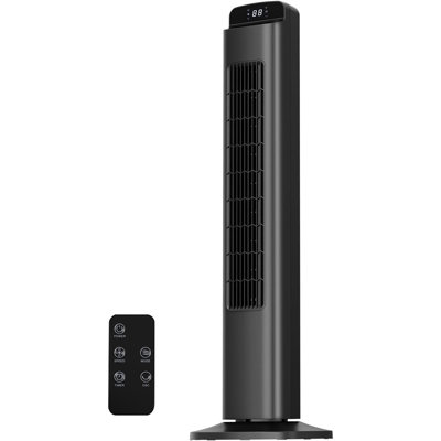 36-Inch Tower Fan For Bedroom, 23 Ft/S Quiet Floor Fan With Remo...