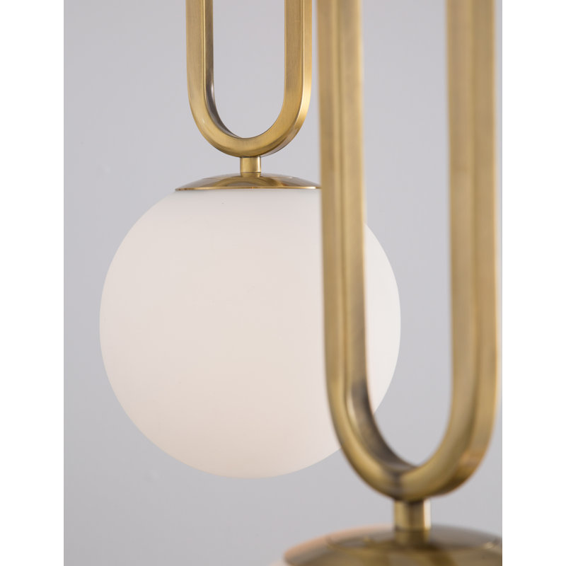 1 - Light Sphere Pendant, Brass, 120cm H x 20cm W x 20cm D