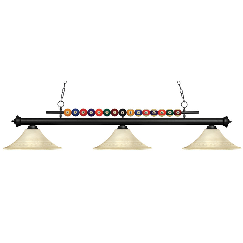 Chapa 3 - Light Pool Table Lights Pendant, Matte Black