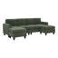 Canapé modulaire en velours côtelé avec repose-pieds Savannah-130040350