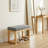 Modern Upholstered Shoe-Changing Bench, Solid Wood Frame, Soft Seat, Compact Entryway Stool for Foyer and Hallway-1186412681