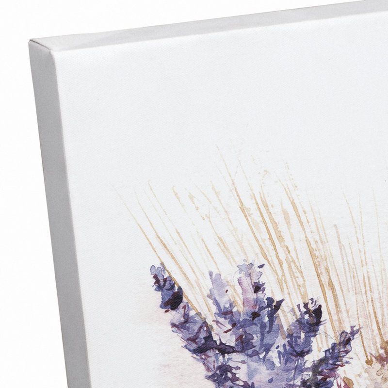 Lavande et fleurs - Reproduction d'art sur toile sans cadre