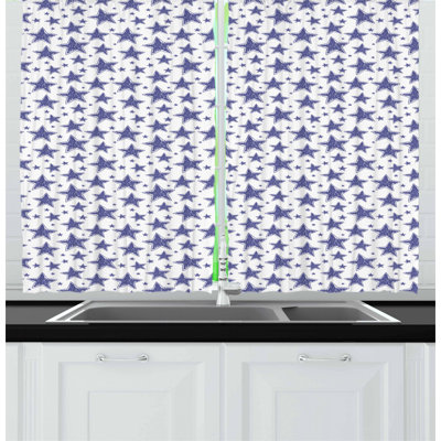 Geometric Tailored Kitchen Curtain
