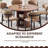 Round Dining Table with Two-Layer Storage and Sliding Door