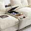 Canapé modulaire de 136 po avec console, porte-gobelet, chargeur USB, repose-pieds de rangement mobile, conception à tirette et capitonnée, canapé en chenille surdimensionné en U pour salon et appartement, 2 couleurs-125894064