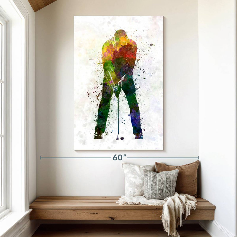 Sireci Golfer Putting Silhouette, 51" H x 34" W