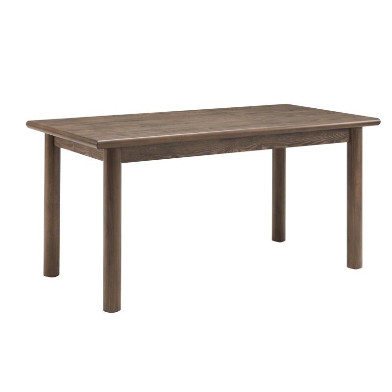 Table rectangulaire 60 po pour 6 personnes, Mid-Century moderne, bois massif, table rectangulaire moderne à installation facile, utilisation à la maison