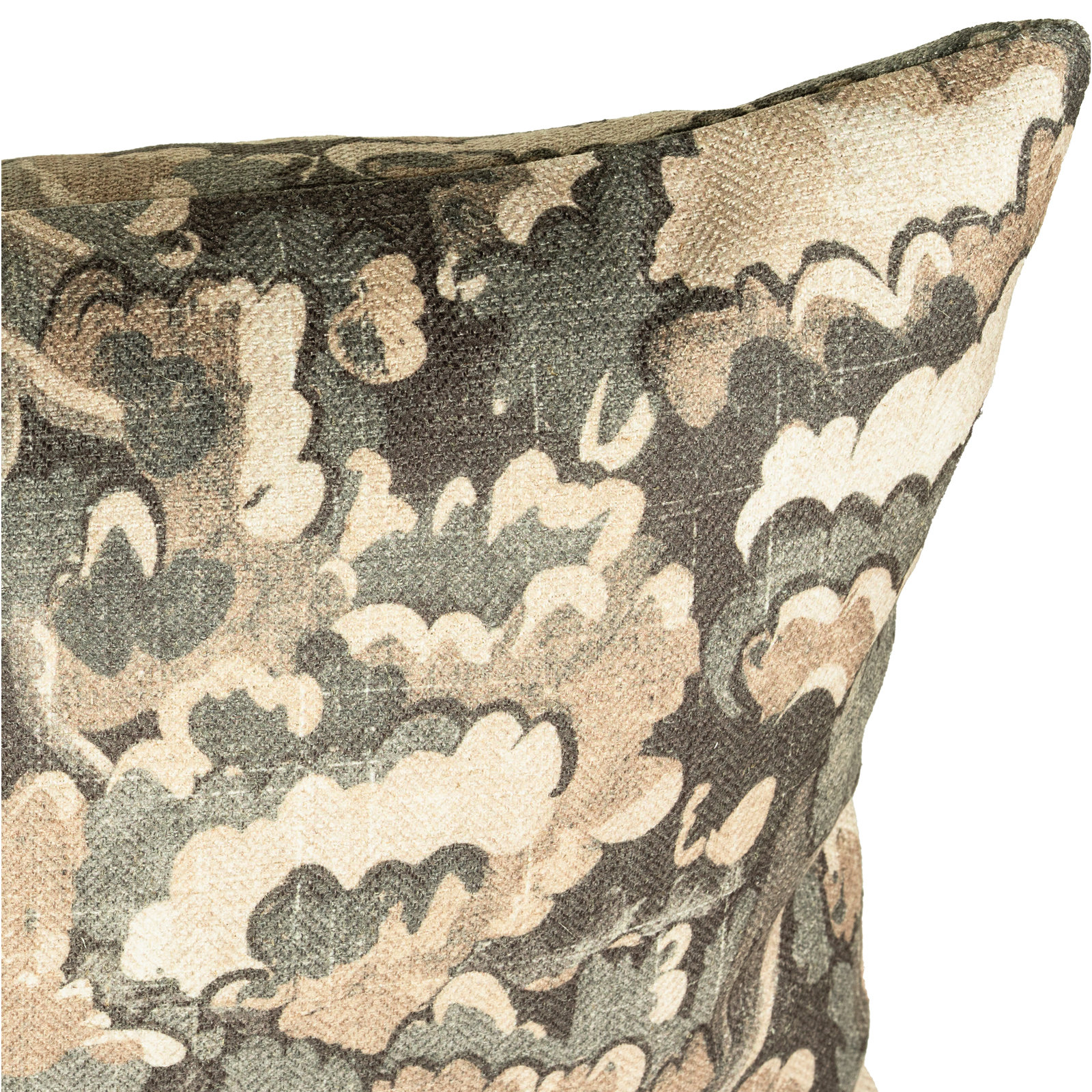  Cascade Abstract Botanical Accent Pillow, Feather, Green, Rectangle 12"H x 21"W