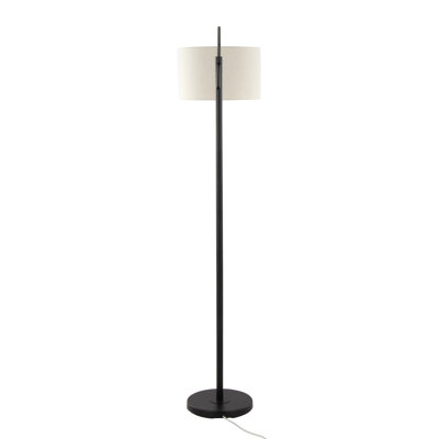 Casper 69" Contemporary Metal Floor Lamp With Linen Shade From Grandview Gallery